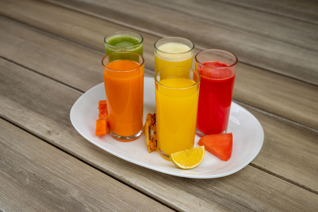 Small wellness shots made with fruit and plant-based ingredients