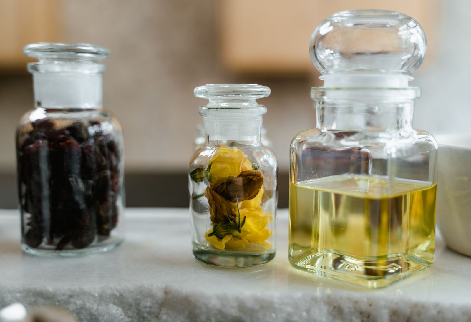 Natural ingredients and oils commonly used in traditional hair care