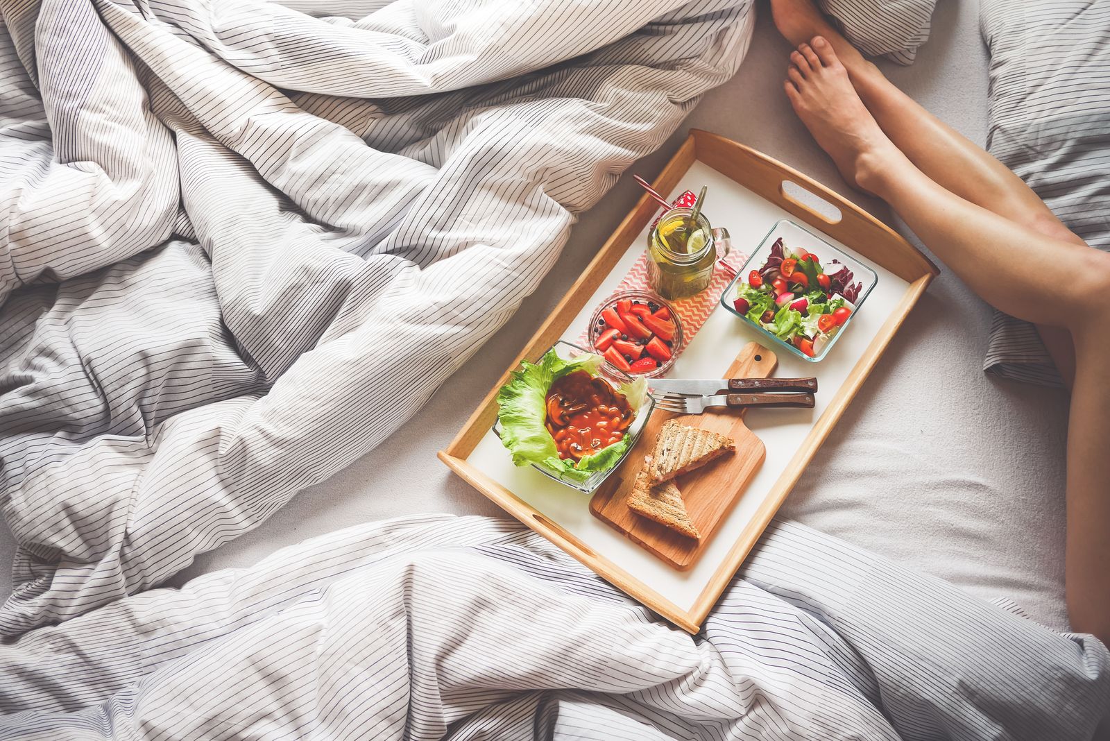Colorful bowl of fruit and oatmeal representing nutritious foods that may support healthy sleep